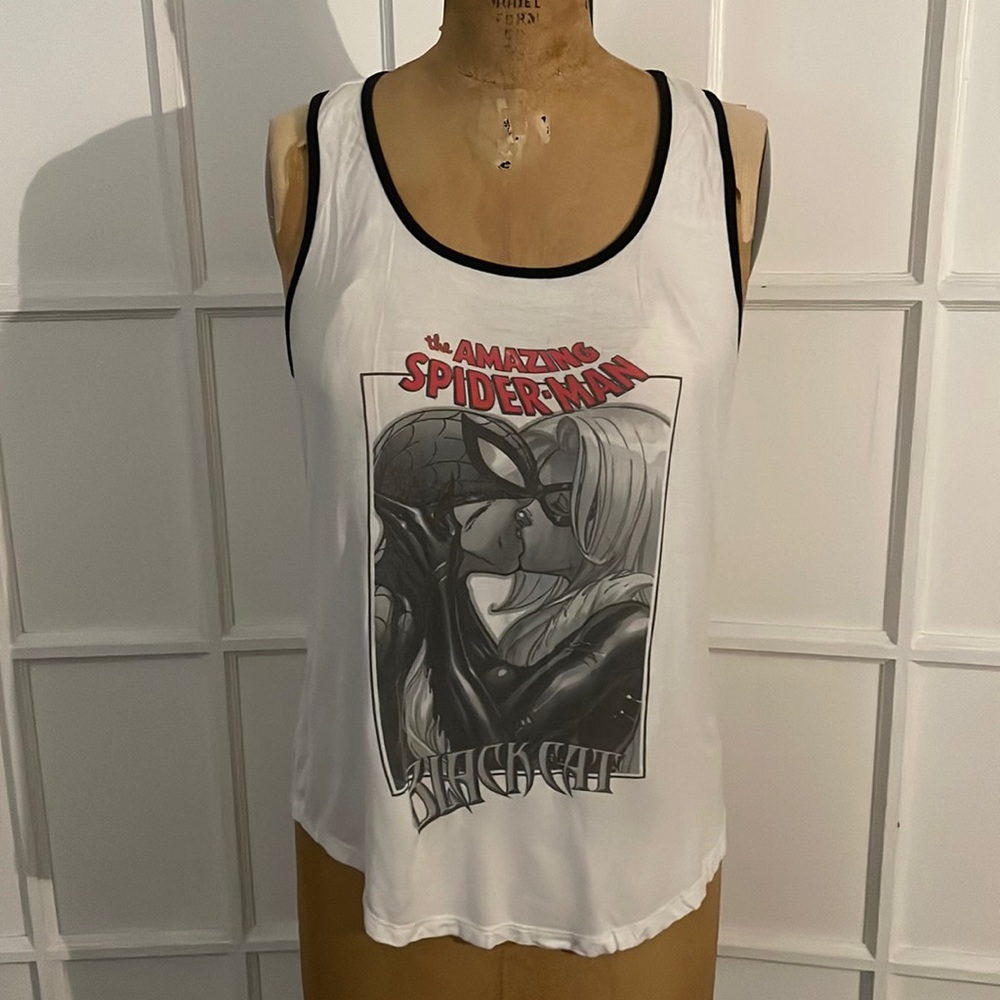 Mighty Fine Marvel Spider-Man Black Cat Tank Large